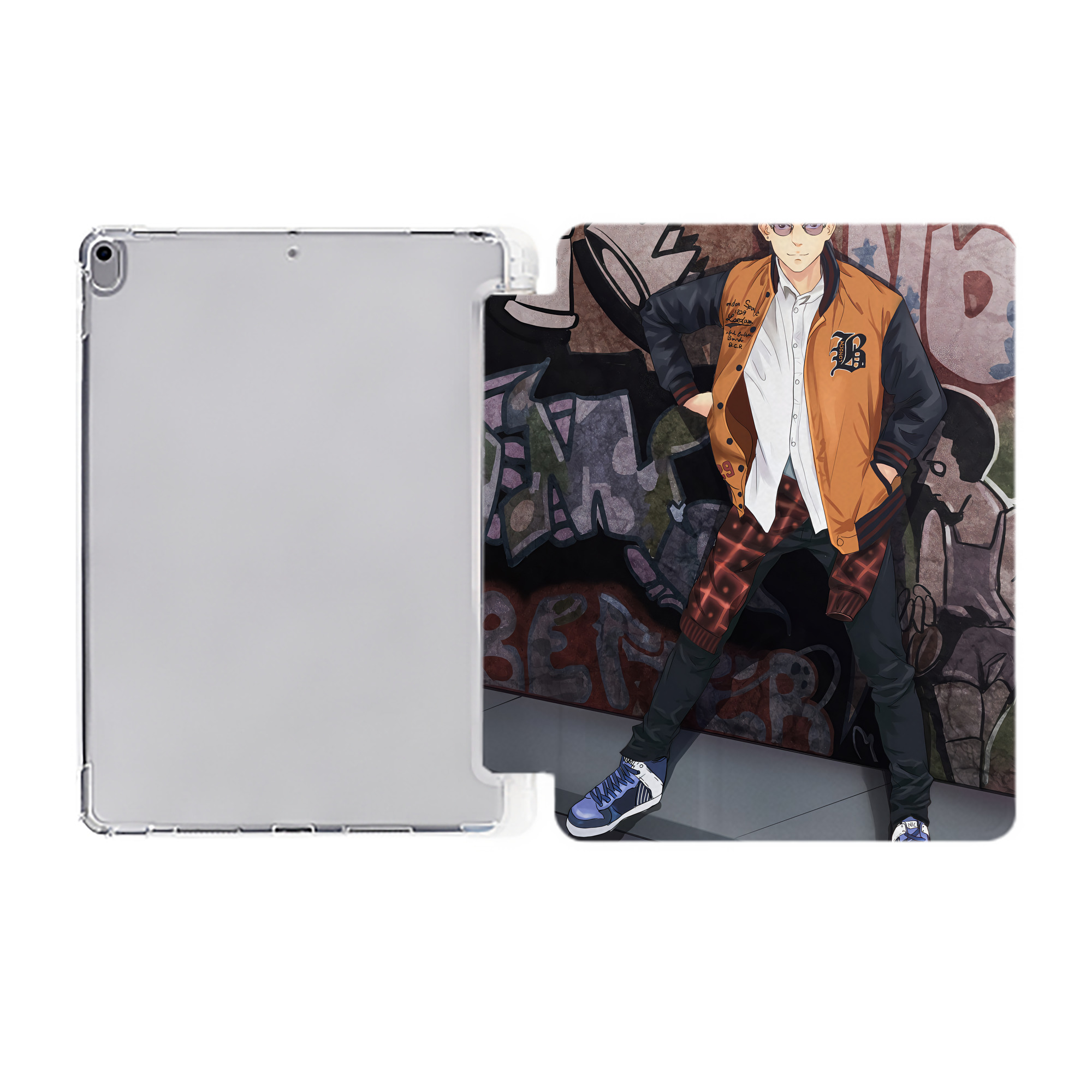 （画像用） SLAM DUNK／スラムダンク IPad ケース ペン収納付き 三つ折りスタンド PUレザー×シリコン 対応機種9.5/10.5/10.9インチ